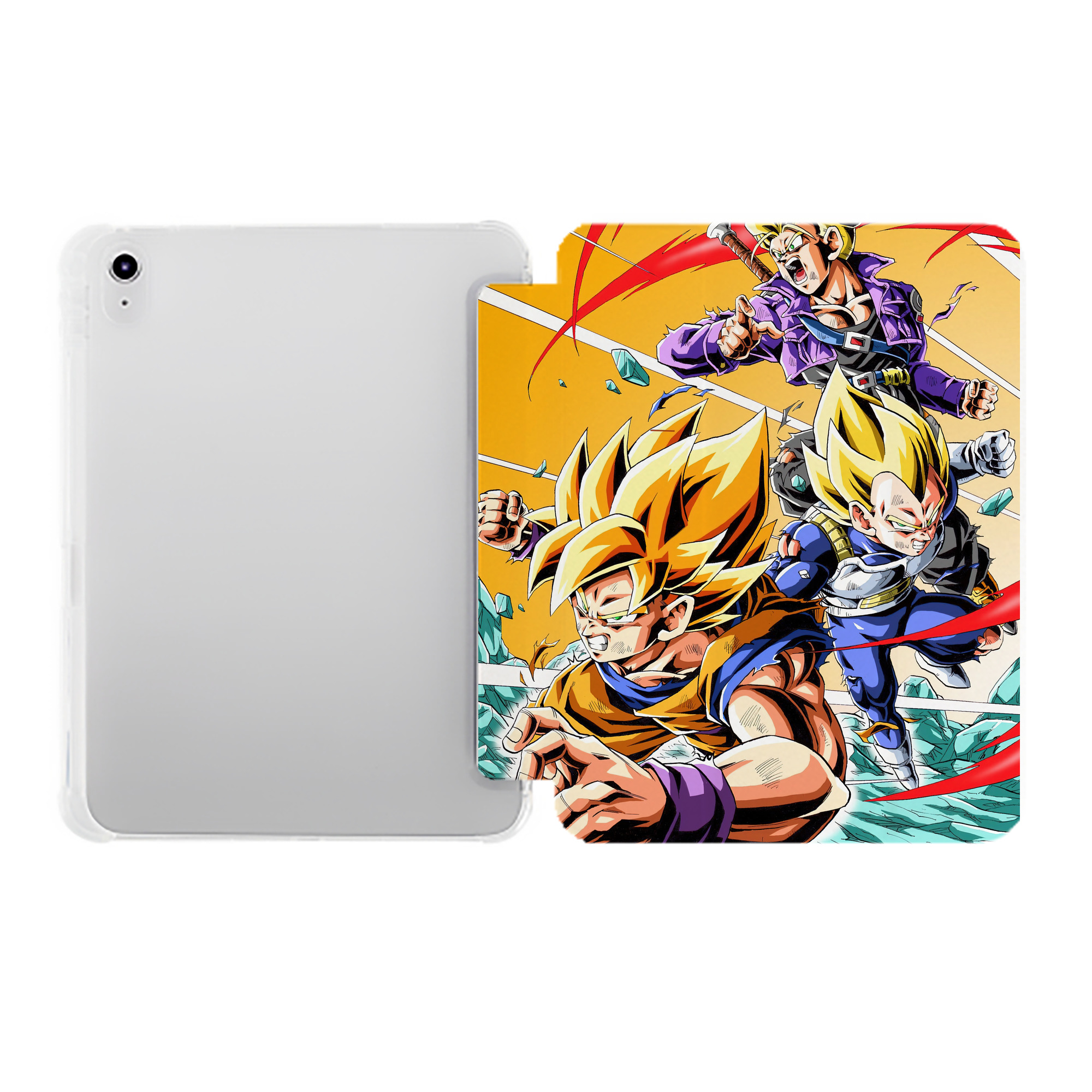 （画像用） ドラゴンボール DRAGON BALL IPad ケース ペン収納付き 三つ折りスタンド PUレザー×シリコン 対応機種9.5/10.5/10.9インチ